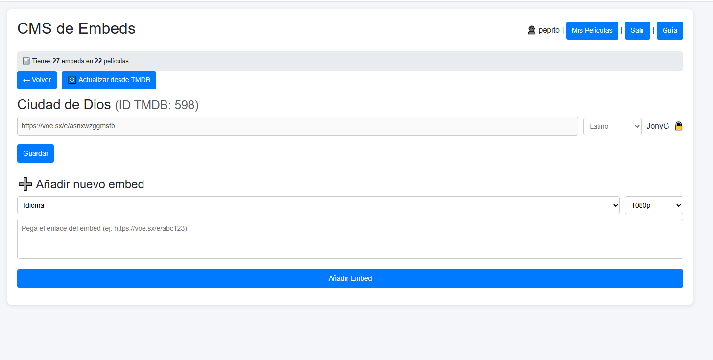 Captura: Importación masiva